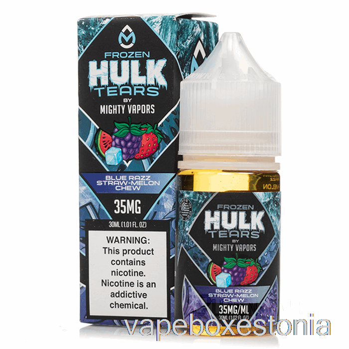 Vape Box Estonia Külmutatud Sinine Razz Straw Melon Närimine - Hulk Pisarad Soolad - 30ml 35mg